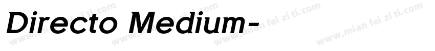 Directo Medium字体转换